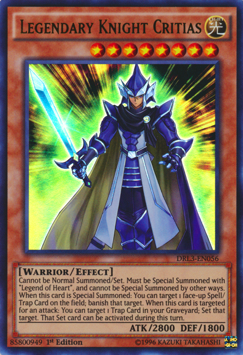 Legendary Knight Critias [DRL3-EN056] Ultra Rare | Arkham Games and Comics