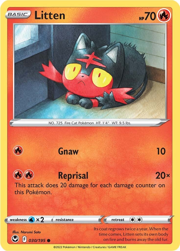 Litten (030/195) [Sword & Shield: Silver Tempest] | Arkham Games and Comics