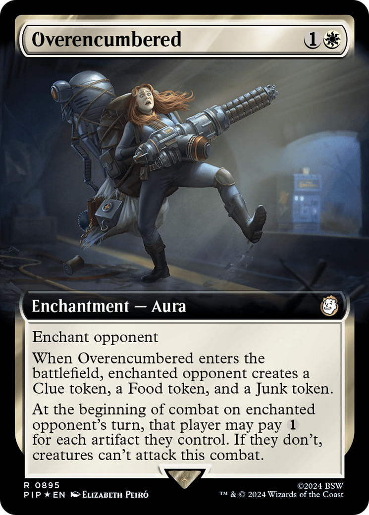 Overencumbered (Extended Art) (Surge Foil) [Fallout] | Arkham Games and Comics