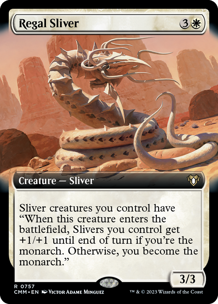 Regal Sliver (Extended Art) [Commander Masters] | Arkham Games and Comics