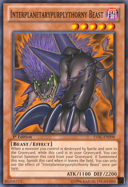 Interplanetarypurplythorny Beast [LVAL-EN098] Common | Arkham Games and Comics