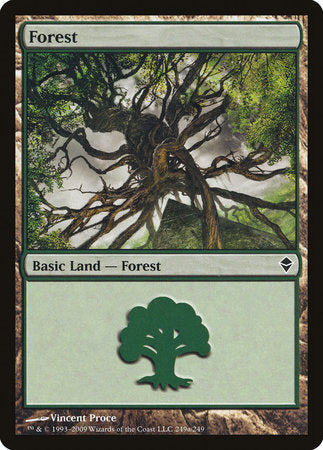 Forest (249a) [Zendikar] | Arkham Games and Comics