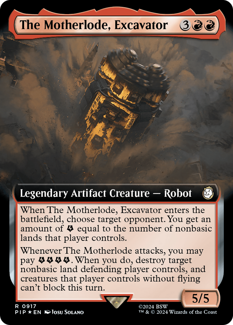 The Motherlode, Excavator (Extended Art) (Surge Foil) [Fallout] | Arkham Games and Comics