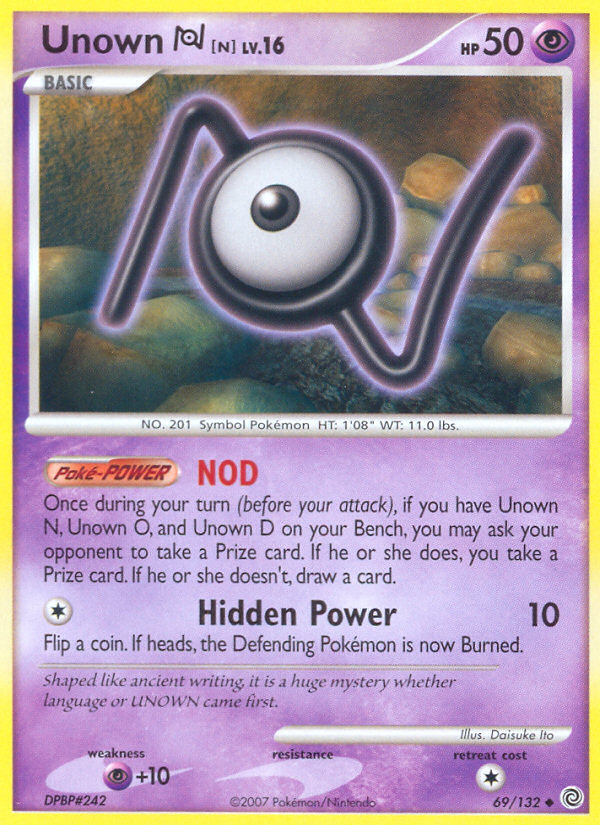 Unown N (69/132) [Diamond & Pearl: Secret Wonders] | Arkham Games and Comics