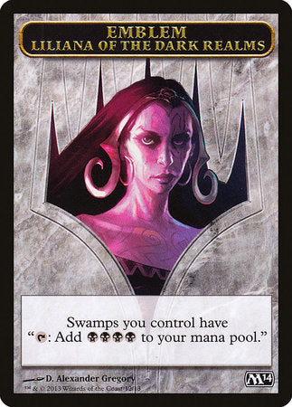 Emblem - Liliana of the Dark Realms [Magic 2014 Tokens] | Arkham Games and Comics