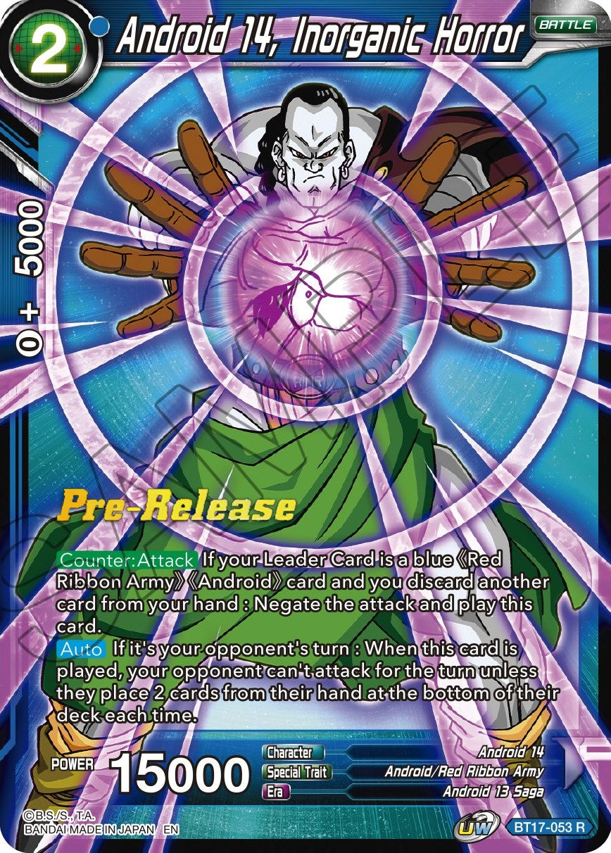 Android 14, Inorganic Horror (BT17-053) [Ultimate Squad Prerelease Promos] | Arkham Games and Comics