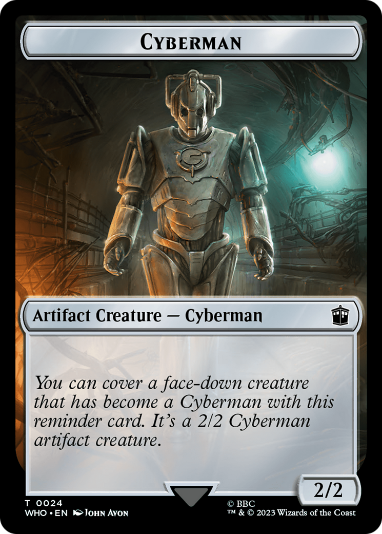 Dalek // Cyberman Double-Sided Token [Doctor Who Tokens] | Arkham Games and Comics