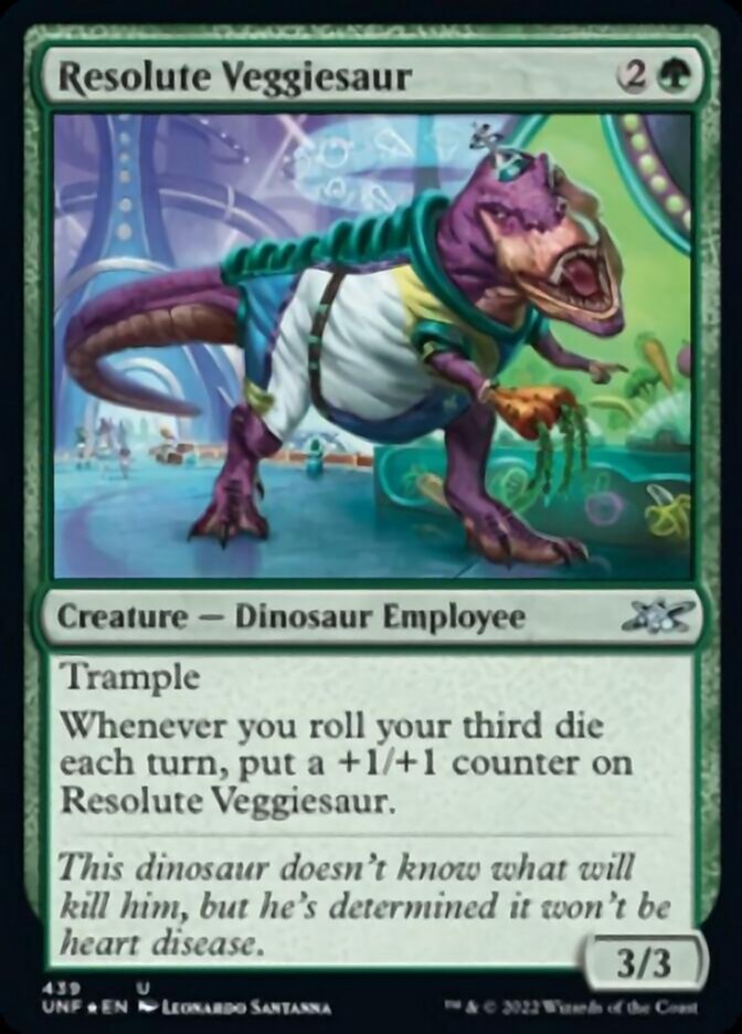 Resolute Veggiesaur (Galaxy Foil) [Unfinity] | Arkham Games and Comics