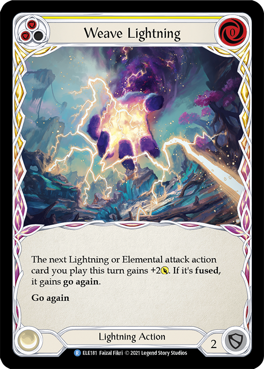 Weave Lightning (Yellow) [ELE181] (Tales of Aria)  1st Edition Normal | Arkham Games and Comics