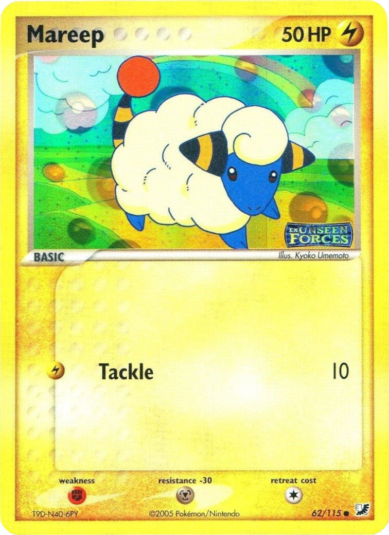 Mareep (62/115) (Stamped) [EX: Unseen Forces] | Arkham Games and Comics