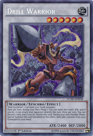 Drill Warrior [LC5D-EN038] Secret Rare | Arkham Games and Comics