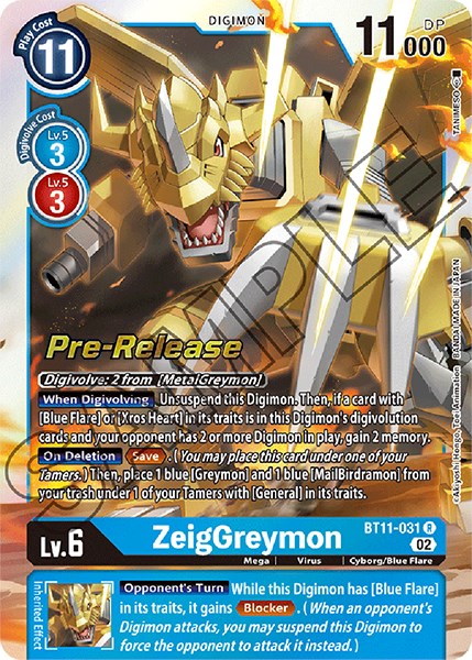 ZeigGreymon [BT11-031] [Dimensional Phase Pre-Release Promos] | Arkham Games and Comics