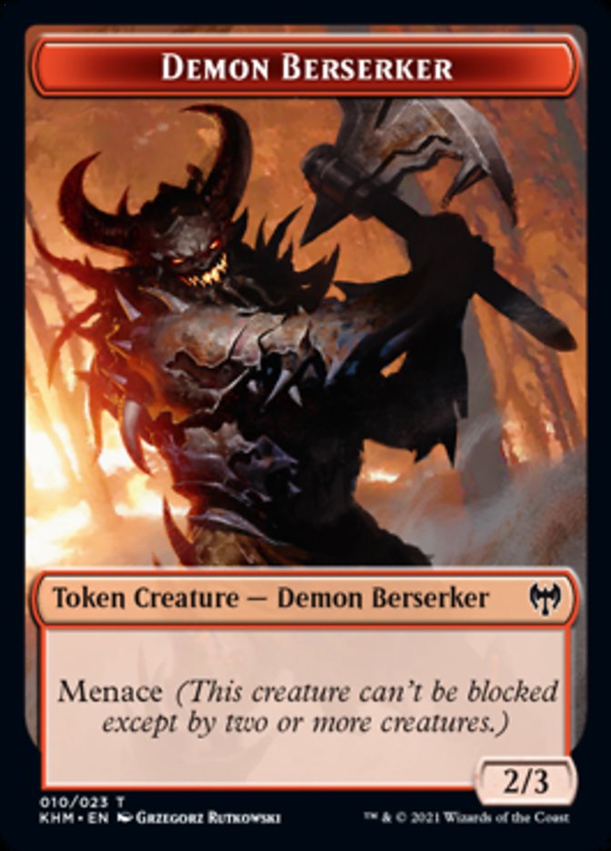 Demon Berserker Token [Kaldheim] | Arkham Games and Comics