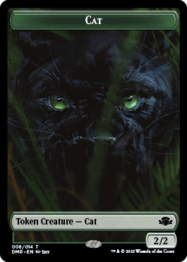 Cat Token (008) [Dominaria Remastered Tokens] | Arkham Games and Comics