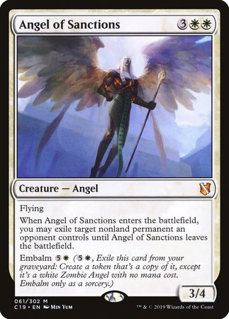 Angel of Sanctions [Commander 2019] | Arkham Games and Comics