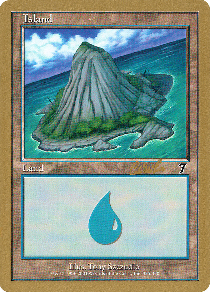 Island (cr335b) (Carlos Romao) [World Championship Decks 2002] | Arkham Games and Comics