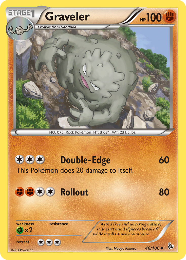 Graveler (46/106) [XY: Flashfire] | Arkham Games and Comics