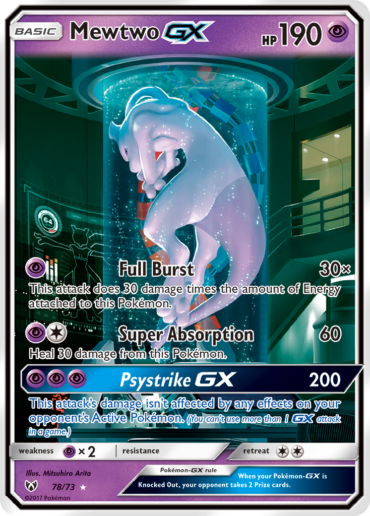 Mewtwo GX (78/73) [Sun & Moon: Shining Legends] | Arkham Games and Comics