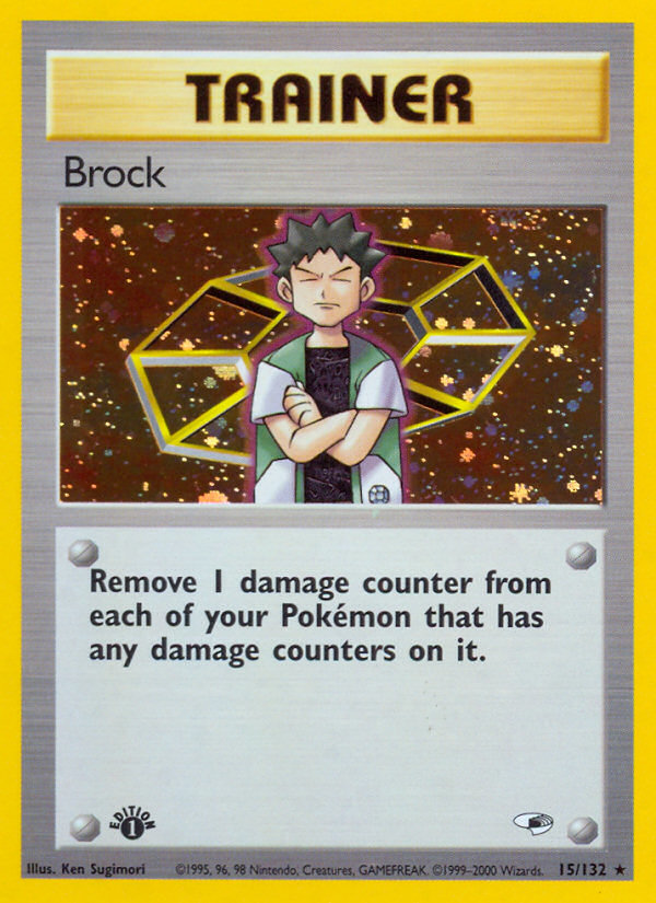 Brock (15/132) [Gym Heroes 1st Edition] | Arkham Games and Comics