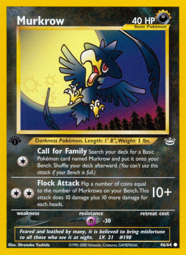 Murkrow (46/64) [Neo Revelation 1st Edition] | Arkham Games and Comics