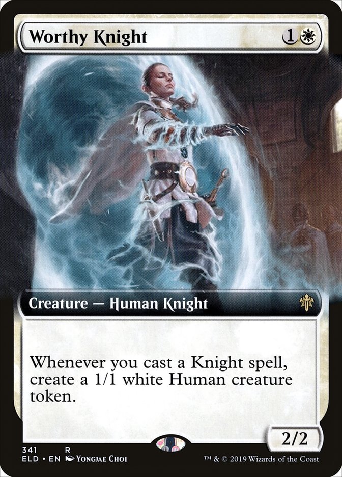 Worthy Knight (Extended Art) [Throne of Eldraine] | Arkham Games and Comics