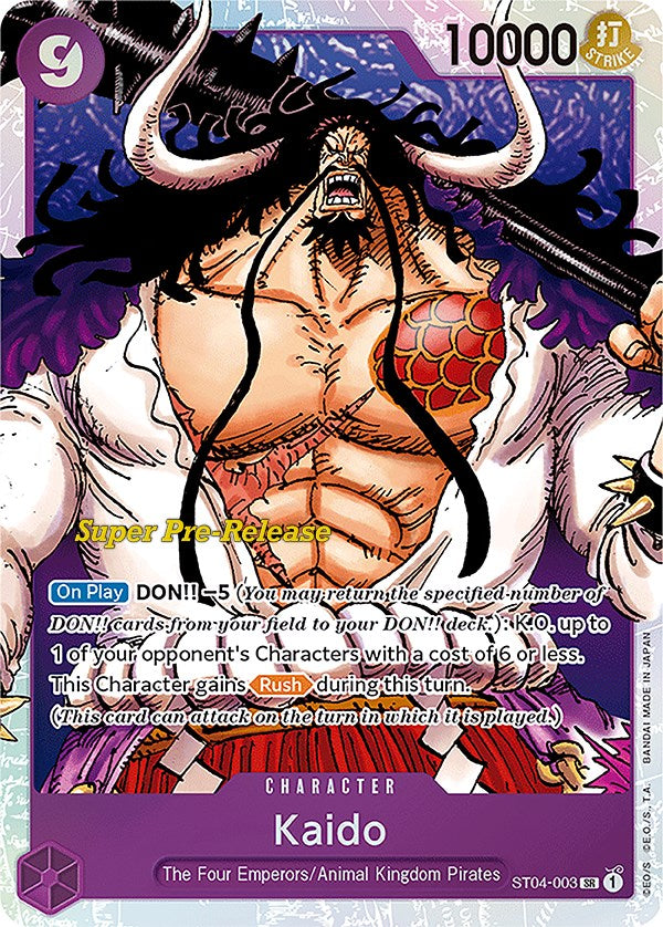 Kaido (003) [Super Pre-Release Starter Deck: Animal Kingdom Pirates] | Arkham Games and Comics