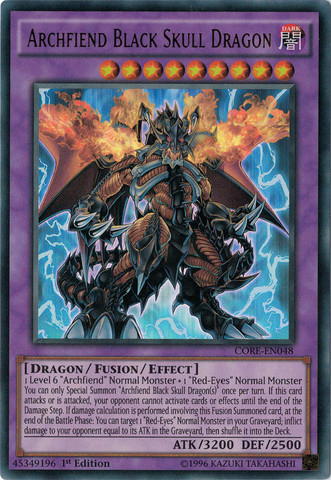 Archfiend Black Skull Dragon [CORE-EN048] Ultra Rare | Arkham Games and Comics