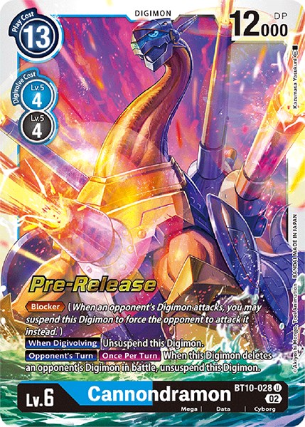Cannondramon [BT10-028] [Xros Encounter Pre-Release Cards] | Arkham Games and Comics