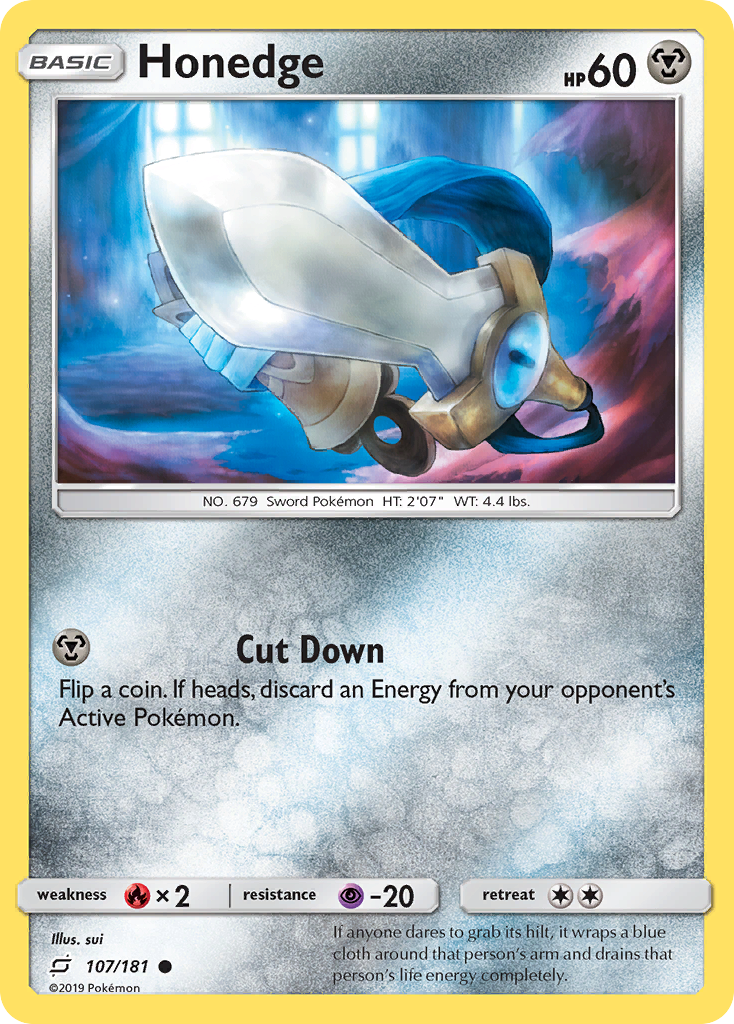 Honedge (107/181) [Sun & Moon: Team Up] | Arkham Games and Comics