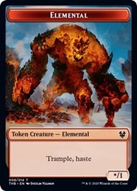 Elemental // Satyr Double-sided Token [Theros Beyond Death Tokens] | Arkham Games and Comics