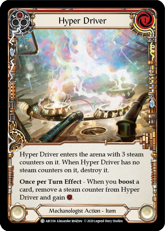 Hyper Driver [U-ARC036] (Arcane Rising Unlimited)  Unlimited Rainbow Foil | Arkham Games and Comics