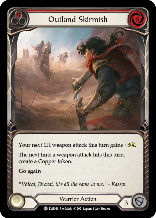 Outland Skirmish (Red) [EVR066] (Everfest)  1st Edition Rainbow Foil | Arkham Games and Comics