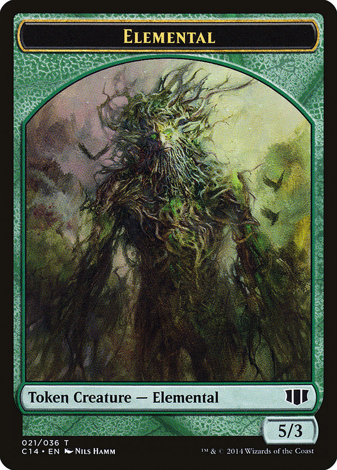 Elemental // Beast (019/036) Double-sided Token [Commander 2014 Tokens] | Arkham Games and Comics
