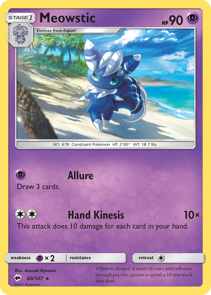 Meowstic (60/147) [Sun & Moon: Burning Shadows] | Arkham Games and Comics