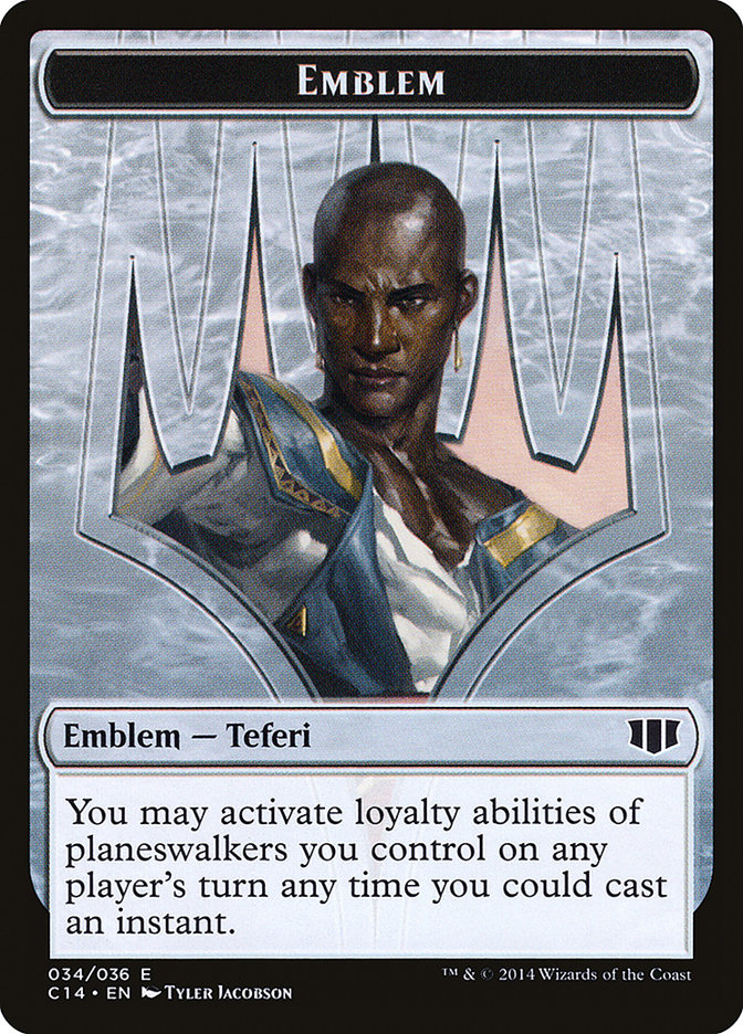 Teferi, Temporal Archmage Emblem // Zombie (011/036) Double-sided Token [Commander 2014 Tokens] | Arkham Games and Comics