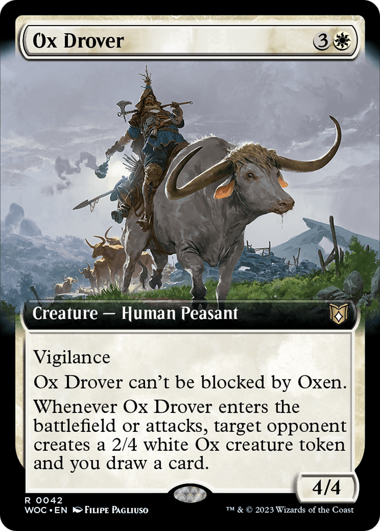 Ox Drover (Extended Art) [Wilds of Eldraine Commander] | Arkham Games and Comics