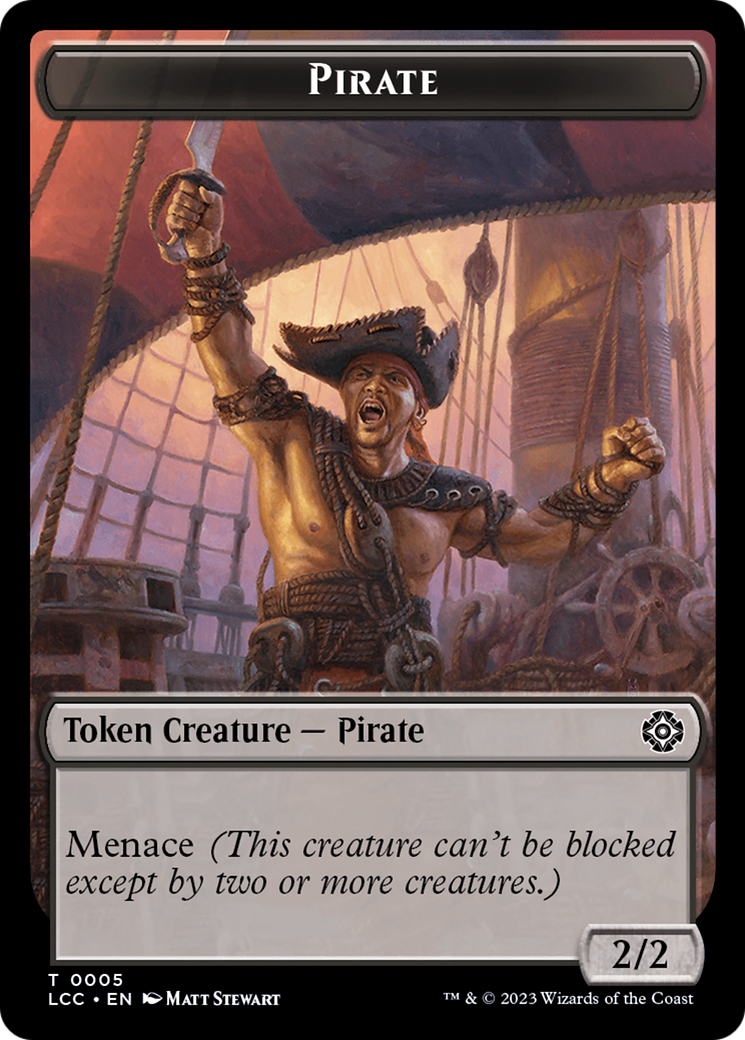 The Monarch // Pirate Double-Sided Token [The Lost Caverns of Ixalan Commander Tokens] | Arkham Games and Comics