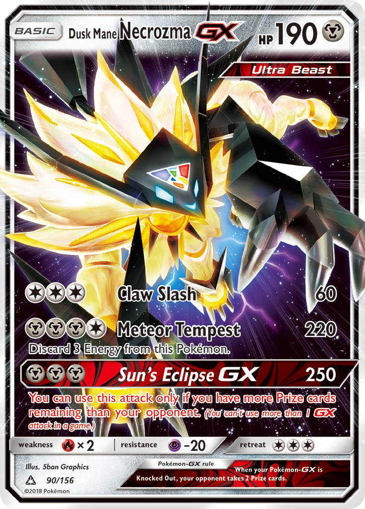 Dusk Mane Necrozma GX (90/156) [Sun & Moon: Ultra Prism] | Arkham Games and Comics