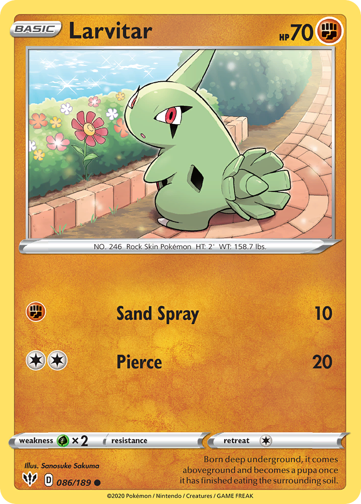 Larvitar (086/189) [Sword & Shield: Darkness Ablaze] | Arkham Games and Comics