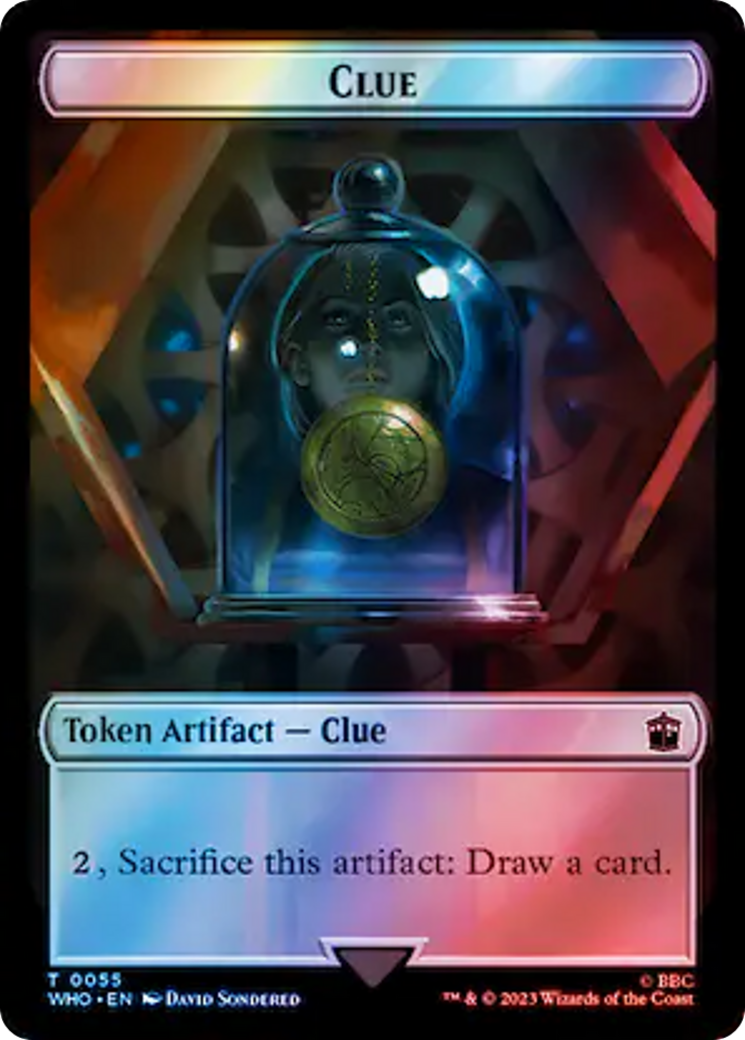 Fish // Clue (0055) Double-Sided Token (Surge Foil) [Doctor Who Tokens] | Arkham Games and Comics