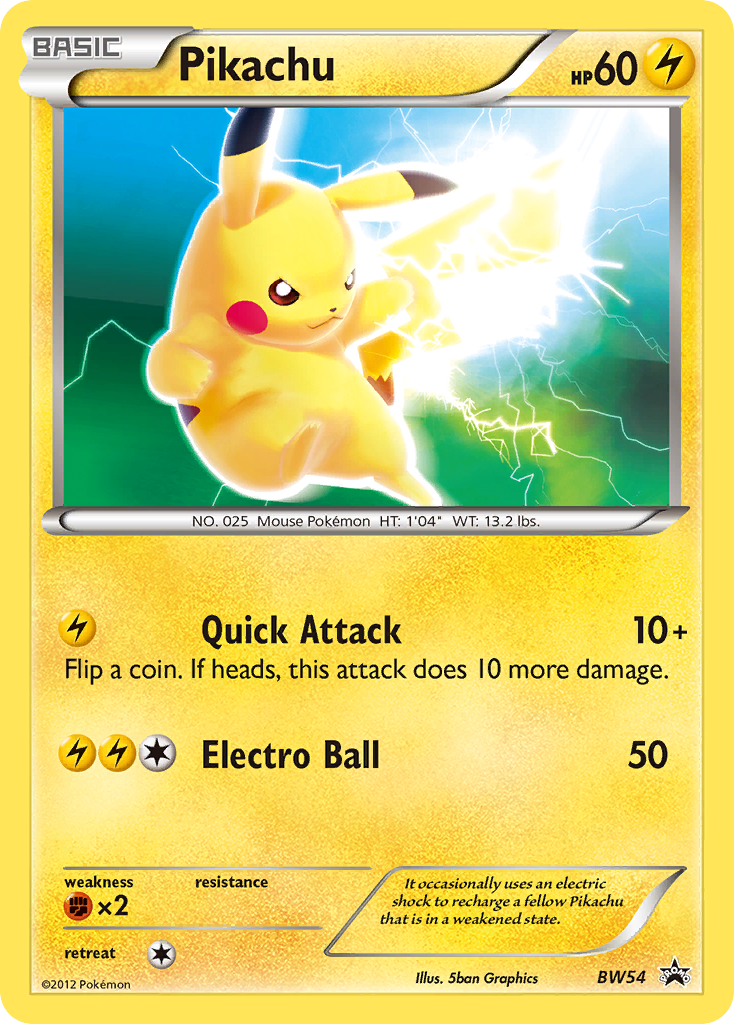 Pikachu (BW54) [Black & White: Black Star Promos] | Arkham Games and Comics