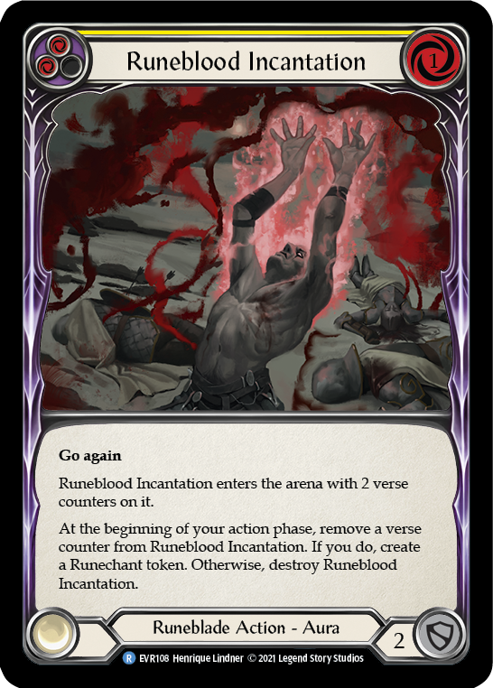 Runeblood Incantation (Yellow) [EVR108] (Everfest)  1st Edition Normal | Arkham Games and Comics