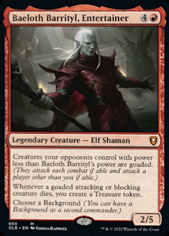 Baeloth Barrityl, Entertainer [Commander Legends: Battle for Baldur's Gate] | Arkham Games and Comics