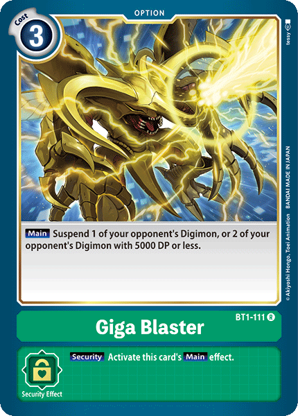 Giga Blaster [BT1-111] [Release Special Booster Ver.1.0] | Arkham Games and Comics