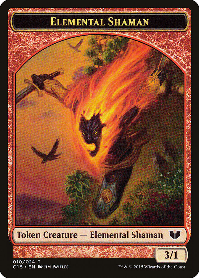 Knight (004) // Elemental Shaman Double-Sided Token [Commander 2015 Tokens] | Arkham Games and Comics