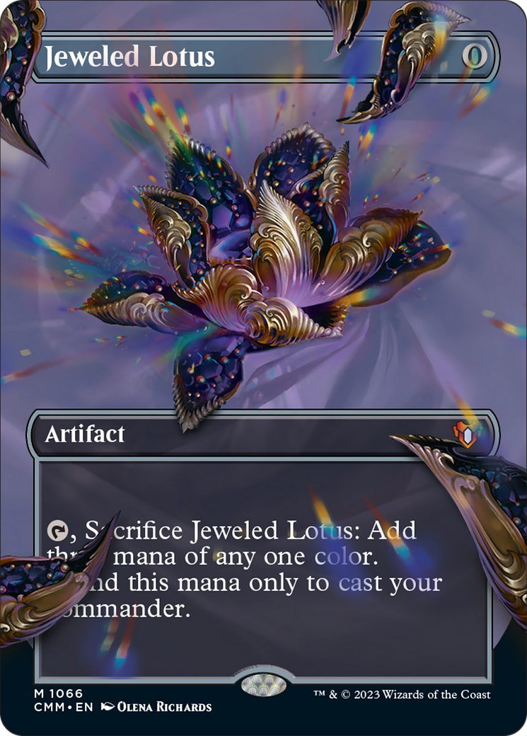 Jeweled Lotus (Borderless Textured Foil Frame Break) [Commander Masters] | Arkham Games and Comics