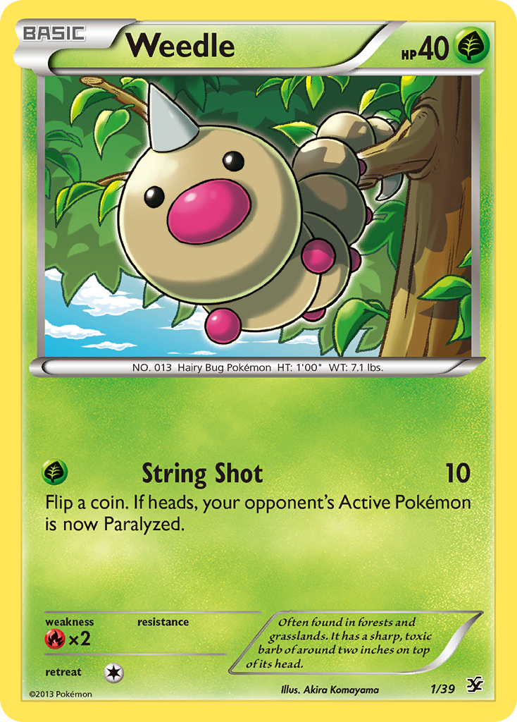 Weedle (1/39) [XY: Kalos Starter Set] | Arkham Games and Comics