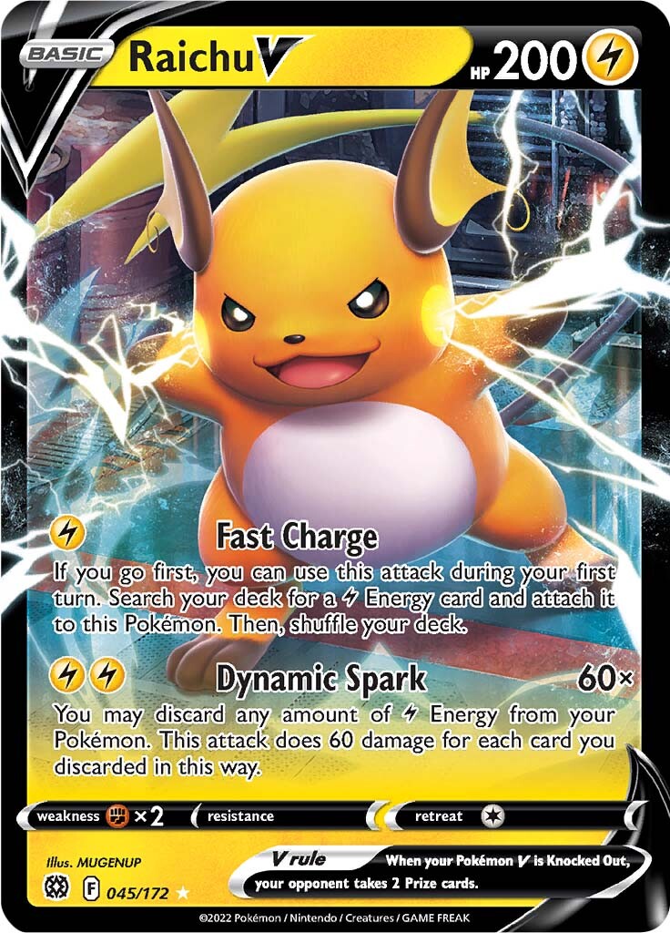 Raichu V (045/172) [Sword & Shield: Brilliant Stars] | Arkham Games and Comics