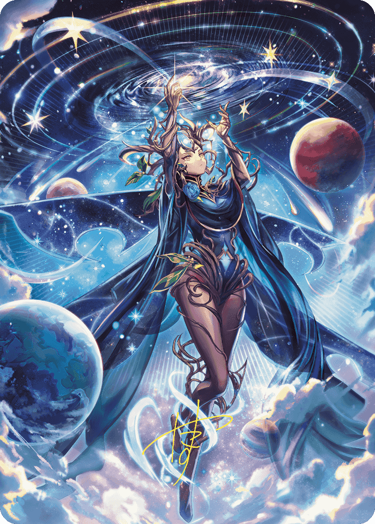 Omniscience Anime Art Card (Gold-Stamped Signature) [Wilds of Eldraine Art Series] | Arkham Games and Comics