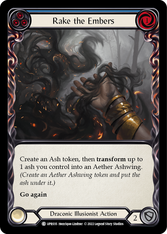 Rake the Embers (Blue) [UPR035] (Uprising)  Rainbow Foil | Arkham Games and Comics